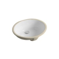 BOND S98-490 Раковина встраиваемая под столешницу 49,5х40,5х21см овальная белая с переливом