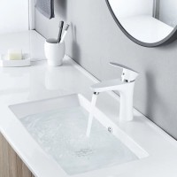 Смеситель для раковины Shevanik S9801F, цвет хром/белый