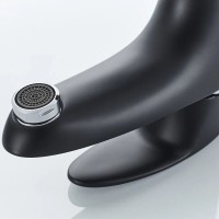 Смеситель для раковины Shevanik S9801H, цвет хром/черный матовый