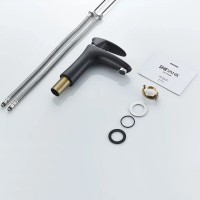 Смеситель для раковины Shevanik S9801H, цвет хром/черный матовый