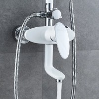 Душевая система Shevanik S9836F, цвет хром/белый