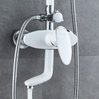 Душевая система Shevanik S9836F, цвет хром/белый