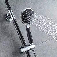Душевая система Shevanik S9836H, цвет хром/черный матовый