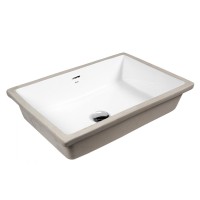 BOND S99-600 Раковина встраиваемая под столешницу 60,5*40*18,5см прямоугольная белая с переливом