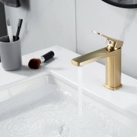Смеситель для раковины Shevanik S9901G, цвет золотой сатин