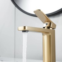 Смеситель для раковины Shevanik S9901G, цвет золотой сатин