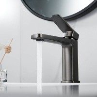 Смеситель для раковины Shevanik S9901T, вороненая сталь, gunmetal