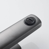 Смеситель для раковины Shevanik S9901T, вороненая сталь, gunmetal
