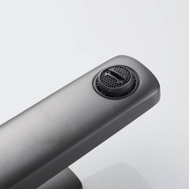 Смеситель для раковины Shevanik S9901T, вороненая сталь, gunmetal