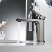 Смеситель для раковины Shevanik S9901T, вороненая сталь, gunmetal