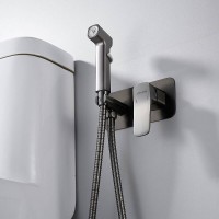Гигиенический душ Shevanik, S9905T, со смесителем, вороненая сталь, gunmetal