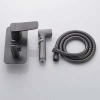 Гигиенический душ Shevanik, S9905T, со смесителем, вороненая сталь, gunmetal