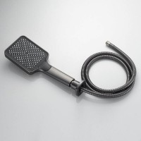 Смеситель для ванны и душа Shevanik S9912T, на борт ванны, вороненая сталь, gunmetal