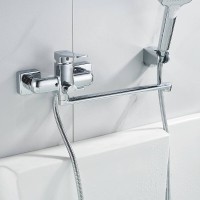 Смеситель для ванны и душа Shevanik S9922, с душевым гарнитуром, цвет хром