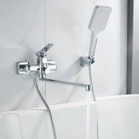 Смеситель для ванны и душа Shevanik S9922, с душевым гарнитуром, цвет хром