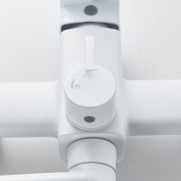 Смеситель для ванны и душа Shevanik S9922C, с душевым гарнитуром, цвет белый матовый