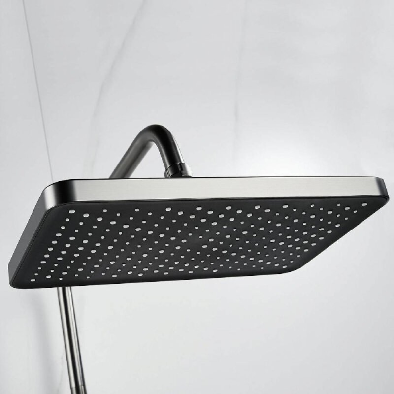Душевая система Shevanik S9936T, вороненая сталь, gunmetal