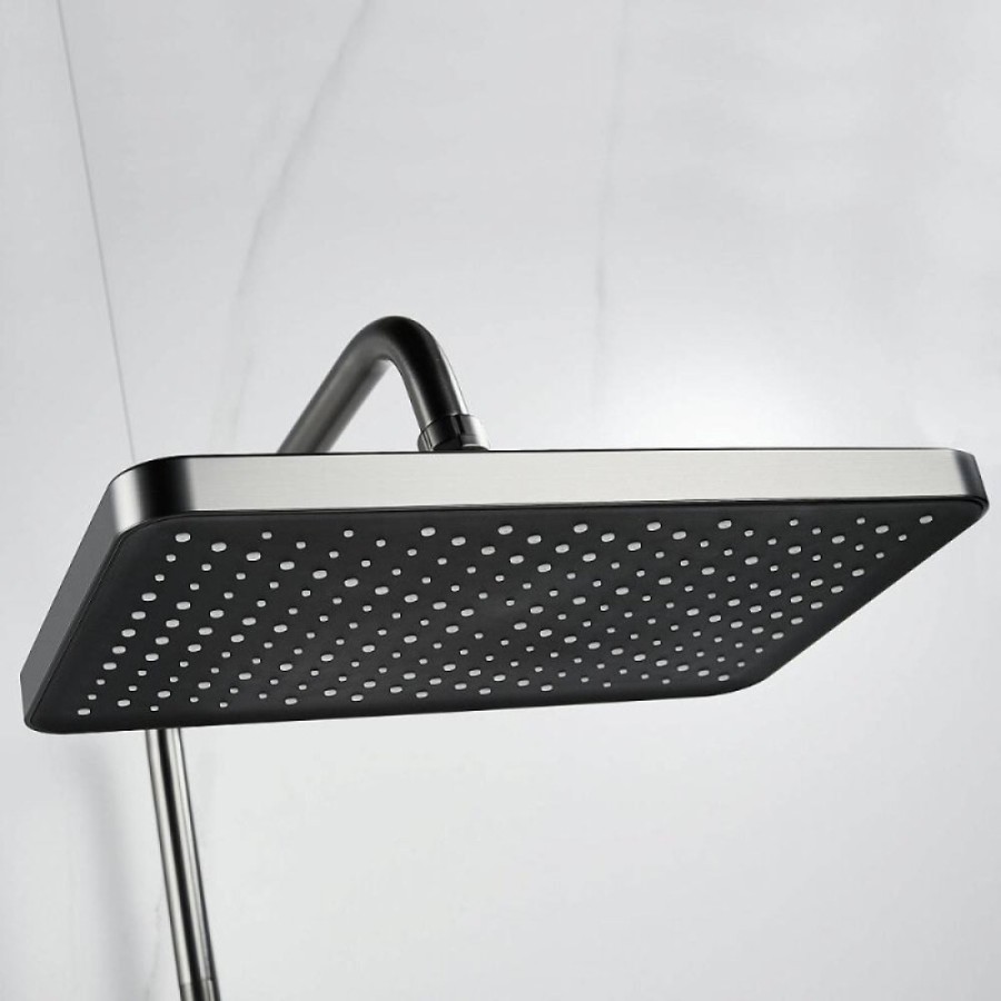 Душевая система Shevanik S9936T, вороненая сталь, gunmetal