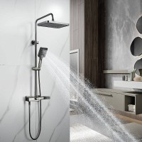 Душевая система Shevanik S9936T, вороненая сталь, gunmetal