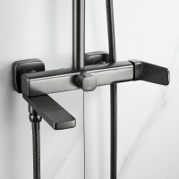 Душевая система Shevanik S9936T, вороненая сталь, gunmetal