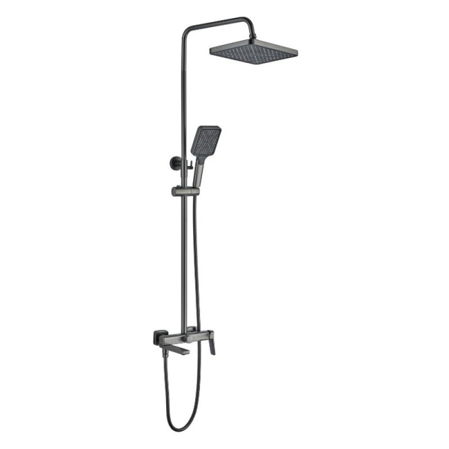 Душевая система Shevanik S9936T, вороненая сталь, gunmetal