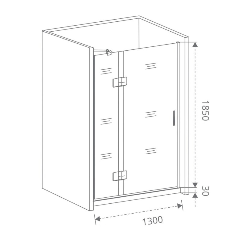 Душевая дверь Good Door Saturn WTW-130-C-CH-L/R, 130 х 185 см, стекло прозрачное, хром, левая/правая, СА00004/СА00009
