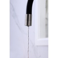 Смеситель Paulmark Salix Sa213419-GM для кухонной мойки, под фильтр, с гибким изливом, вороненая сталь