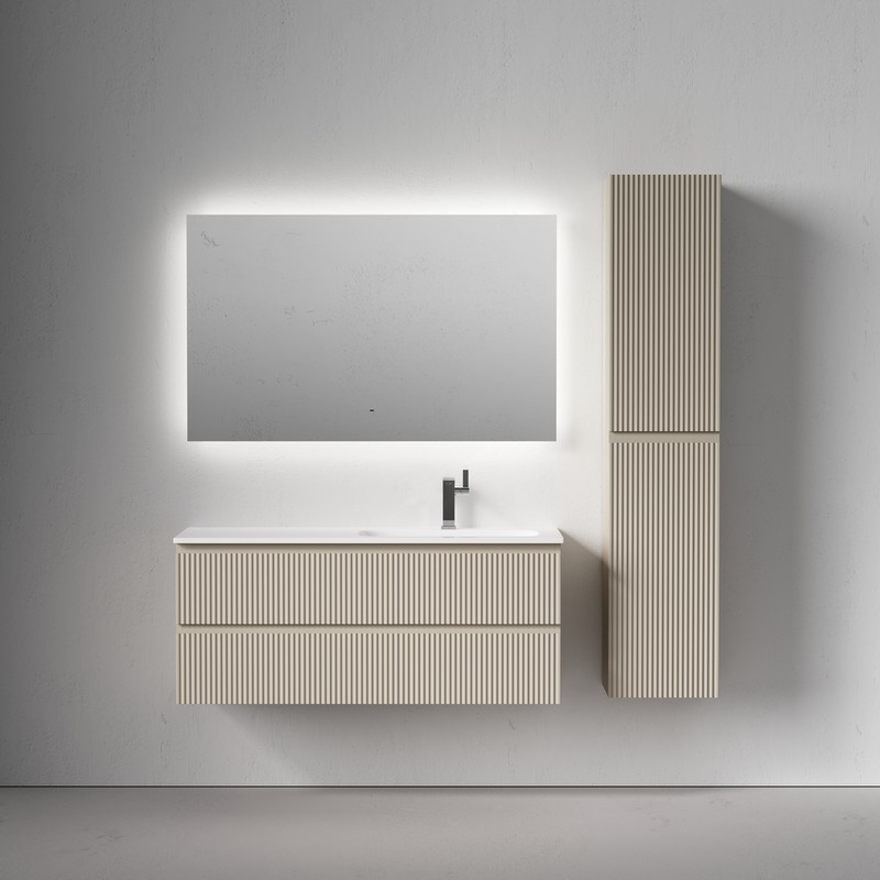 Тумба подвесная SANCOS Very  правая 1195х445х406, c одним  ящиком оснащенным доводчиками, Beige Soft , арт.VR120RCE