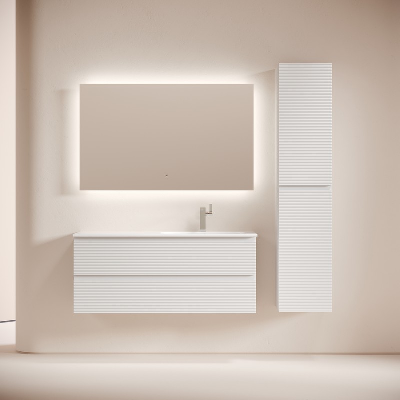 Тумба подвесная SANCOS Folk  правая 1195х445х500, c двумя ящиками оснащенными доводчиками, Bianco, арт.FL120RW