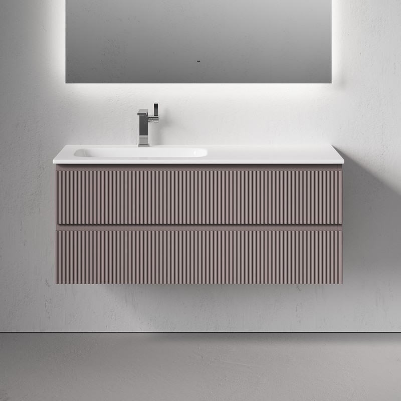 Тумба подвесная SANCOS Snob R левая 1195х445х500, c двумя ящиками оснащенными доводчиками, Bianco, арт.SNR120LW