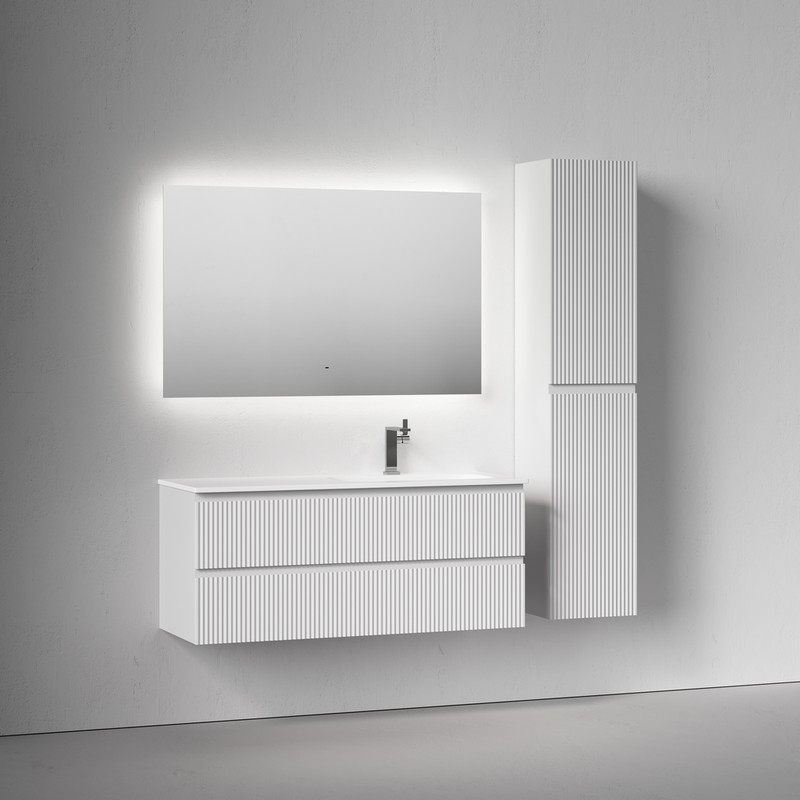 Тумба подвесная SANCOS Snob R правая 1195х445х500, c двумя ящиками оснащенными доводчиками, Bianco, арт.SNR120RW