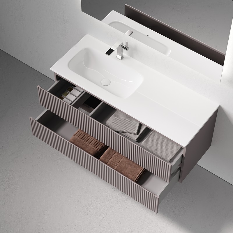 Тумба подвесная SANCOS Very  левая 1195х445х406, c одним  ящиком оснащенным доводчиками, Doha Soft , арт.VR120LSM