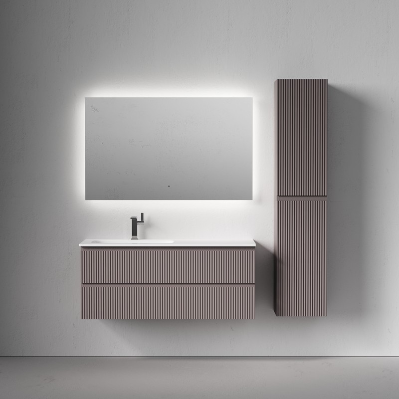 Тумба подвесная SANCOS Snob R левая 1195х445х500, c двумя ящиками оснащенными доводчиками, Bianco, арт.SNR120LW