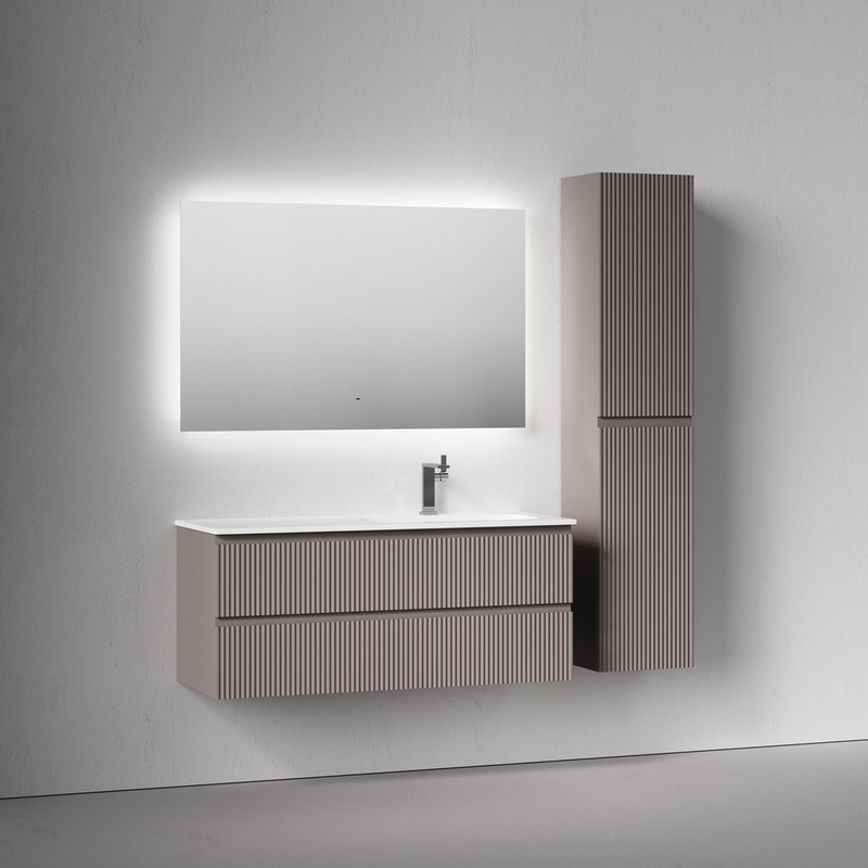 Тумба подвесная SANCOS Snob R правая 1195х445х500, c двумя ящиками оснащенными доводчиками, Doha Soft, арт.SNR120RSM