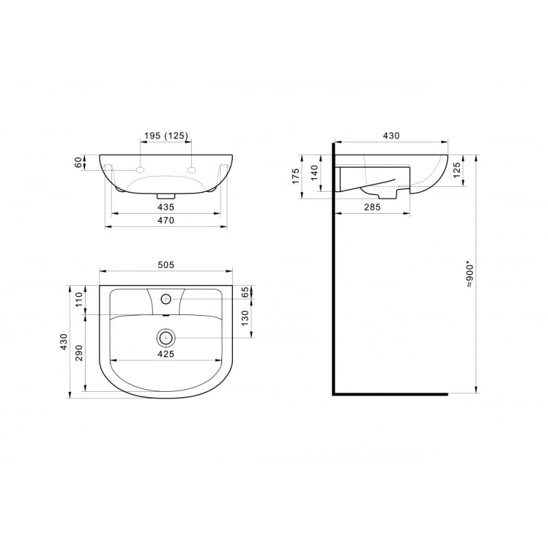 Мебельная раковина Santek Ладога 1WH110256 50