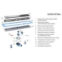 Душевой лоток Vincea Optima SAY.601.70.P.PITI, 70 см, хром