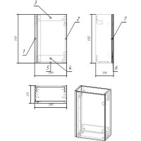 Тумба под раковину Cersanit Moduo SB-SZ-MOD-MO40/Wh, 40 см, подвесная, белая