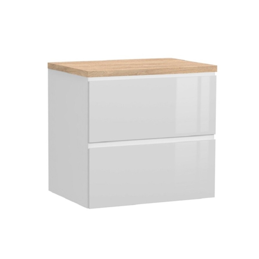 Тумба под раковину Cersanit Moduo SB-SZ-MOD60-BL/Wh, 60 см, подвесная, под столешницу, белая