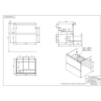 Тумба под раковину Cersanit Moduo SB-SZ-MOD60-BL/Wh, 60 см, подвесная, под столешницу, белая