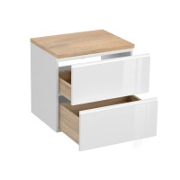 Тумба под раковину Cersanit Moduo SB-SZ-MOD60-BL/Wh, 60 см, подвесная, под столешницу, белая