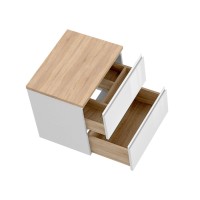Тумба под раковину Cersanit Moduo SB-SZ-MOD60-BL/Wh, 60 см, подвесная, под столешницу, белая
