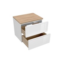 Тумба под раковину Cersanit Moduo SB-SZ-MOD60-BL/Wh, 60 см, подвесная, под столешницу, белая
