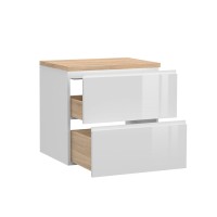 Тумба под раковину Cersanit Moduo SB-SZ-MOD60-BL/Wh, 60 см, подвесная, под столешницу, белая