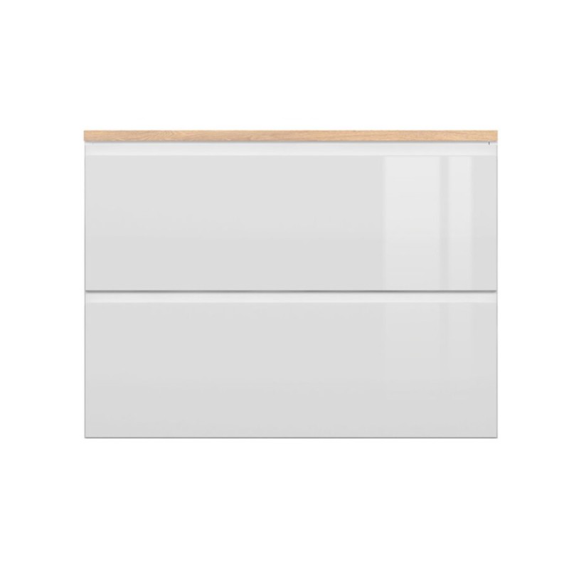 Тумба под раковину Cersanit Moduo SB-SZ-MOD80-BL/Wh, 80 см, подвесная, под столешницу, белая