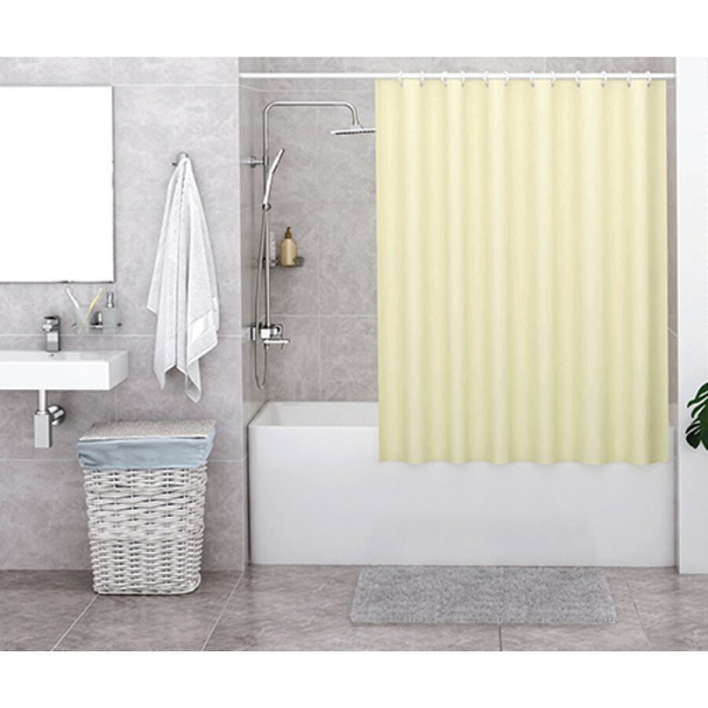 Штора для ванной WasserKraft Oder SC-30101, 180 x 200 см, навесная, желтый