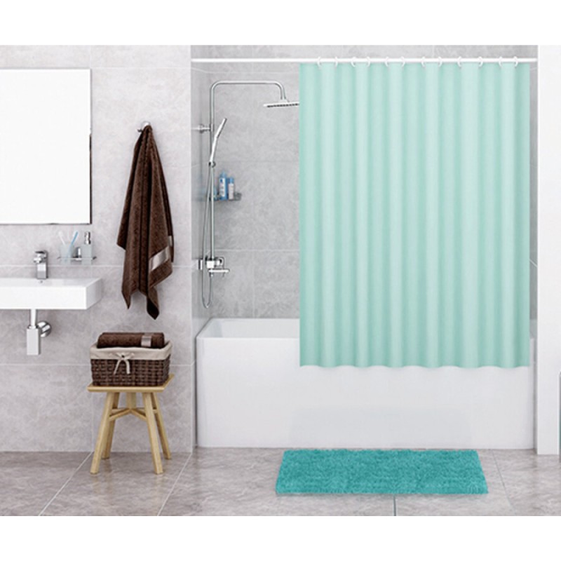 Штора для ванной WasserKraft Oder SC-30301, 180 x 200 см, навесная, голубой