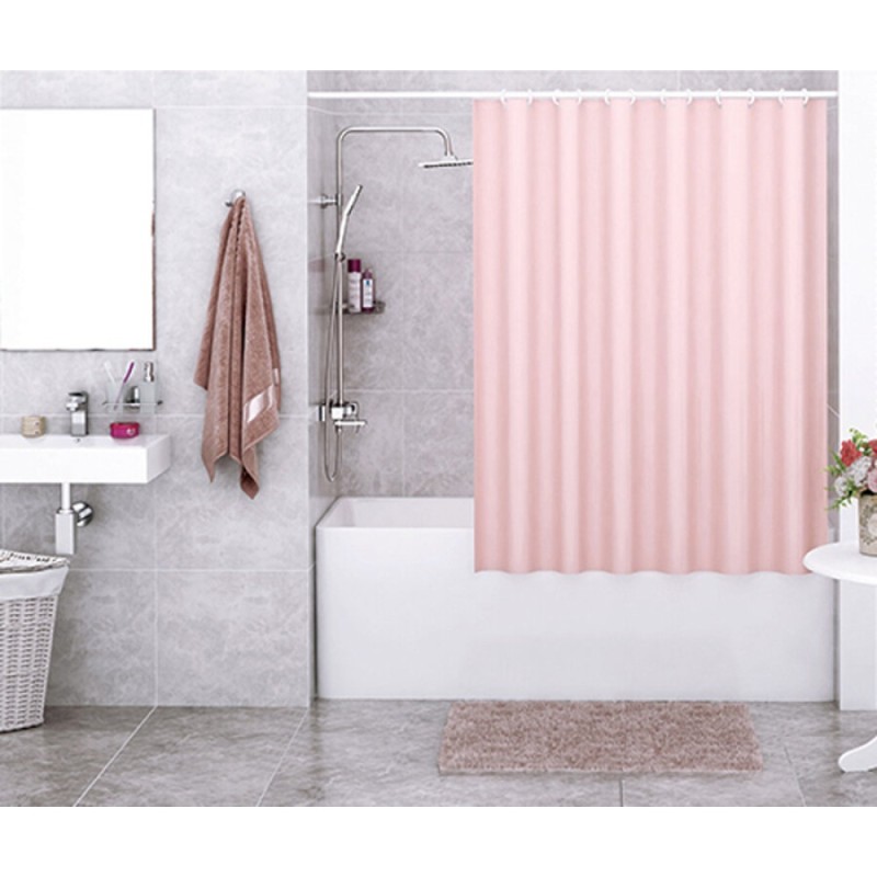 Штора для ванной WasserKraft Oder SC-30401, 180 x 200 см, навесная, цвет розовый