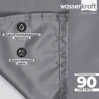 Штора для ванной навесная WasserKraft Oder SC-30502, 200 x 200 см, серый