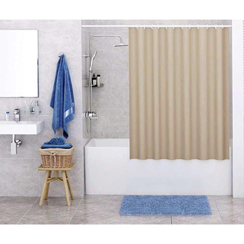 Штора для ванной WasserKraft Oder SC-30601, 180 x 200 см, навесная, цвет бежевый