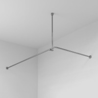Карниз для ванны WasserKraft Dinkel SC-469018, 90 х 180 см, хром